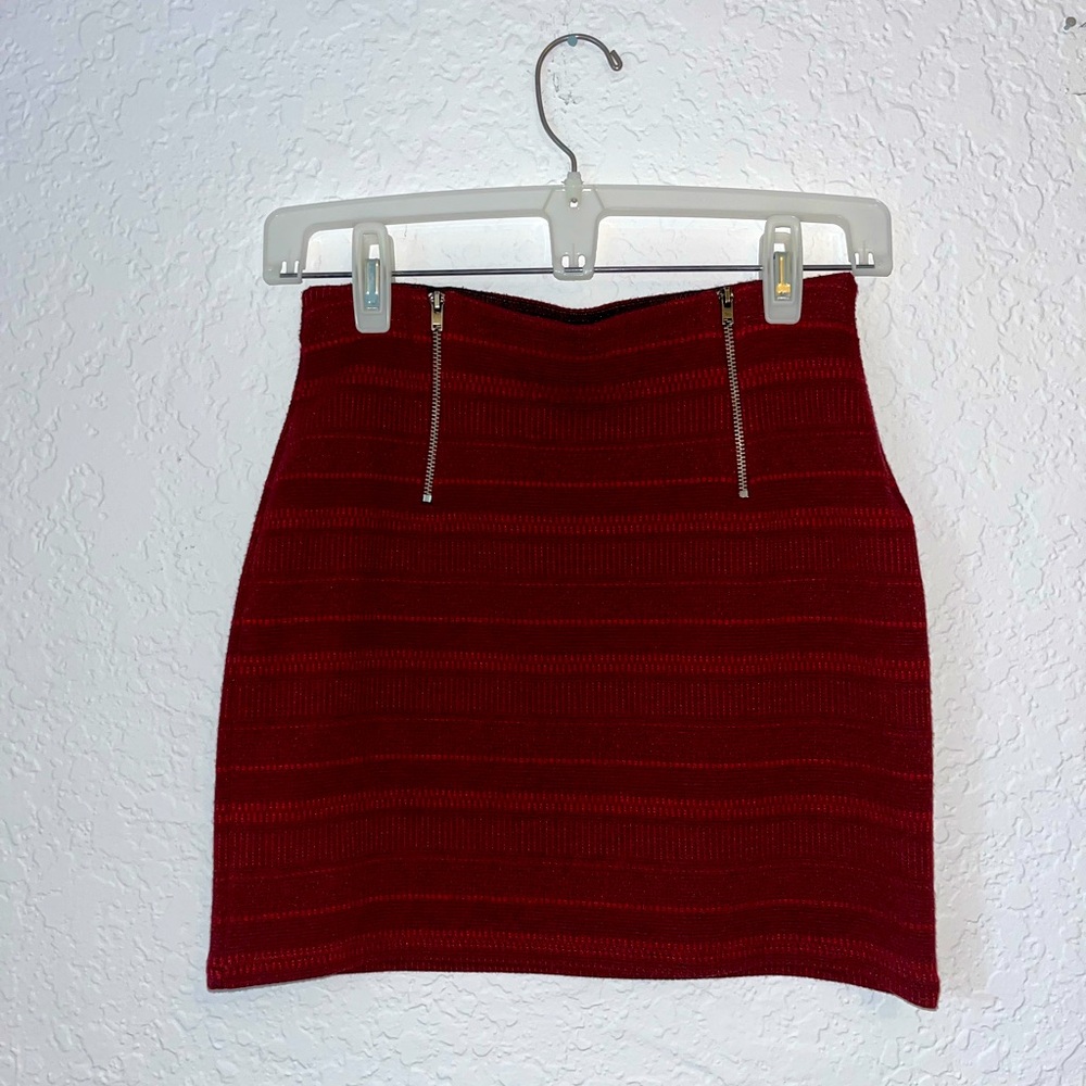 Hollister Red Miniskirt